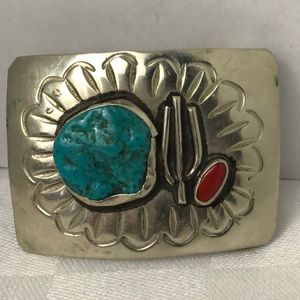 Gorgeous Navajo sterling, turquoise & coral